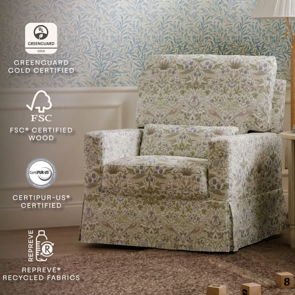 Crawford Pillowback Comfort Swivel Glider