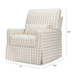 Crawford Pillowback Comfort Swivel Glider