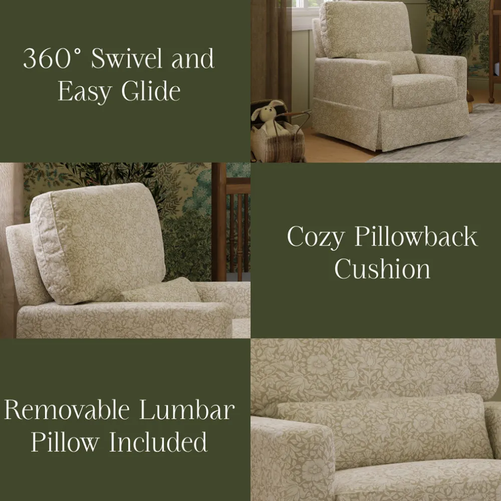 Crawford Pillowback Comfort Swivel Glider