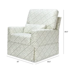 Crawford Pillowback Comfort Swivel Glider