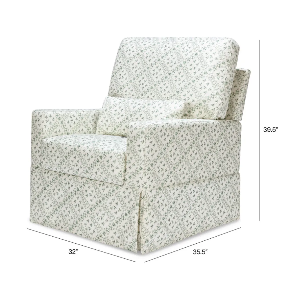 Crawford Pillowback Comfort Swivel Glider