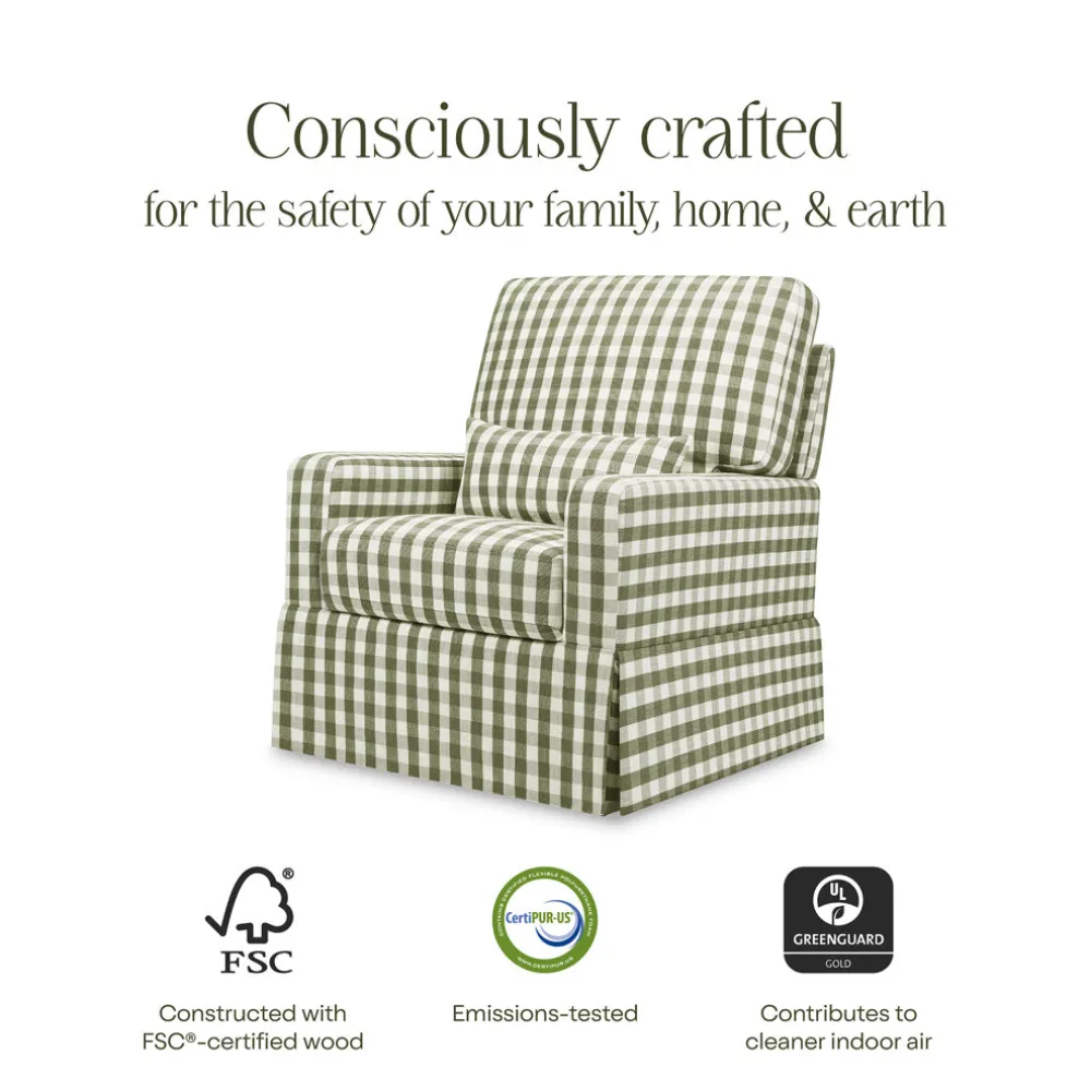 Crawford Pillowback Comfort Swivel Glider