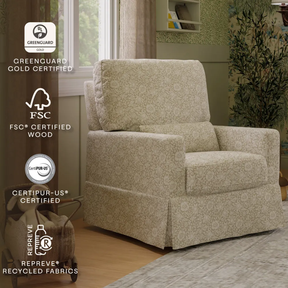 Crawford Pillowback Comfort Swivel Glider