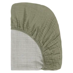 Crib Sheet In GOTS Certified Organic Muslin Cotton