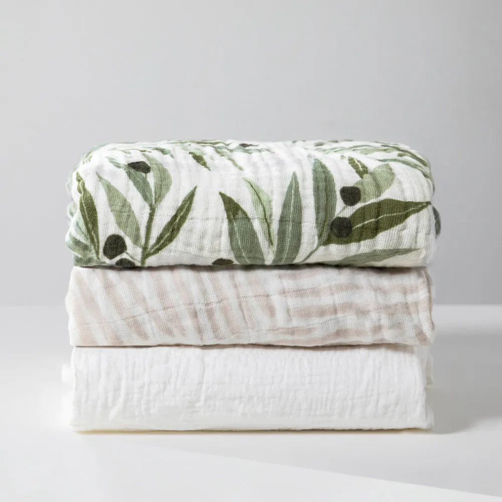 Crib Sheet In GOTS Certified Organic Muslin Cotton