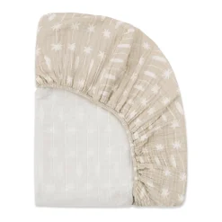 Crib Sheet In GOTS Certified Organic Muslin Cotton