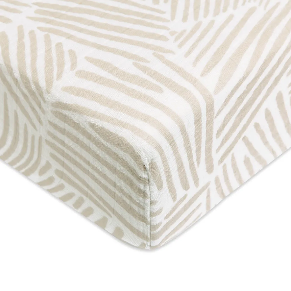 Crib Sheet In GOTS Certified Organic Muslin Cotton