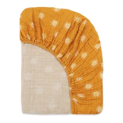 Crib Sheet In GOTS Certified Organic Muslin Cotton