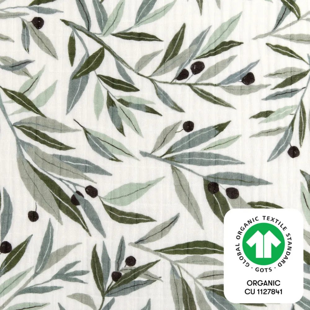 Crib Sheet In GOTS Certified Organic Muslin Cotton