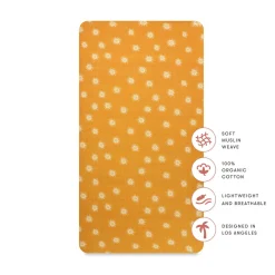 Crib Sheet In GOTS Certified Organic Muslin Cotton