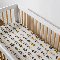 Crib Sheet In GOTS Certified Organic Muslin Cotton