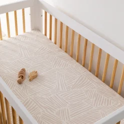 Crib Sheet In GOTS Certified Organic Muslin Cotton