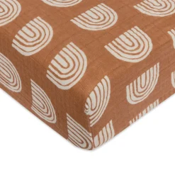 Crib Sheet In GOTS Certified Organic Muslin Cotton