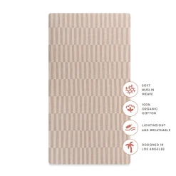 Crib Sheet In GOTS Certified Organic Muslin Cotton