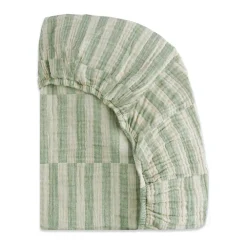 Crib Sheet In GOTS Certified Organic Muslin Cotton