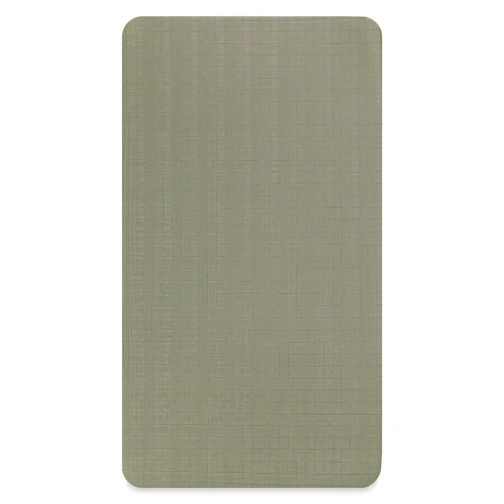 Crib Sheet In GOTS Certified Organic Muslin Cotton