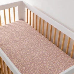 Crib Sheet In GOTS Certified Organic Muslin Cotton