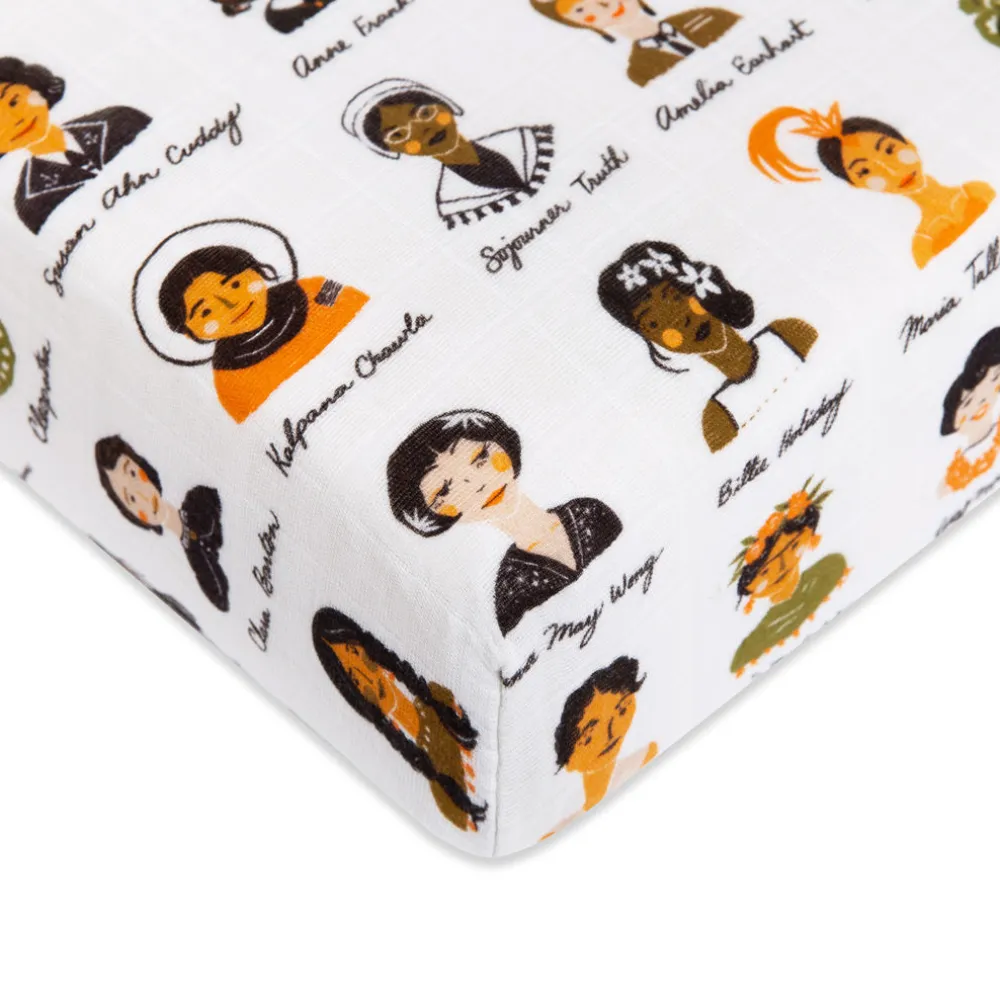 Crib Sheet In GOTS Certified Organic Muslin Cotton