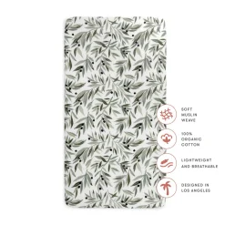 Crib Sheet In GOTS Certified Organic Muslin Cotton