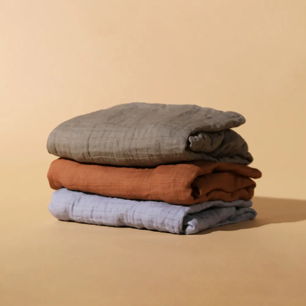 Crib Sheet In GOTS Certified Organic Muslin Cotton