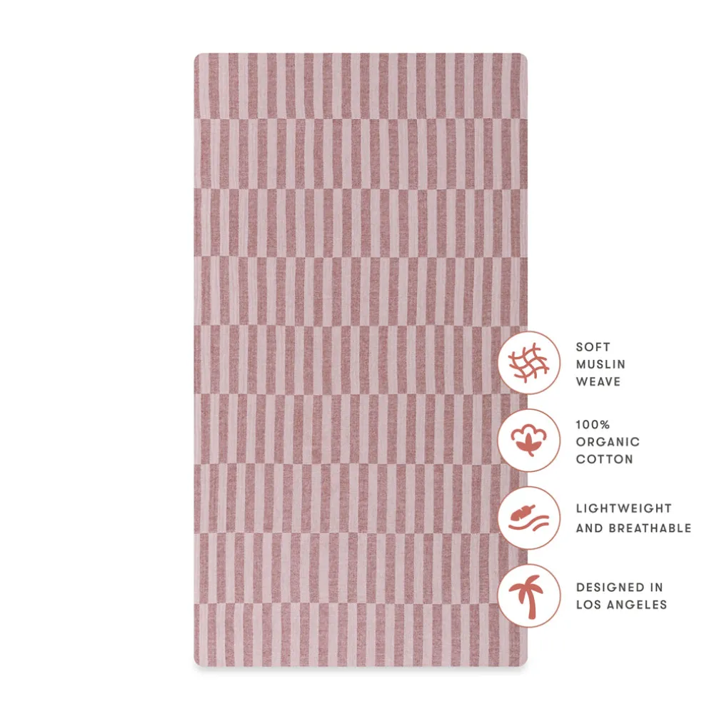 Crib Sheet In GOTS Certified Organic Muslin Cotton