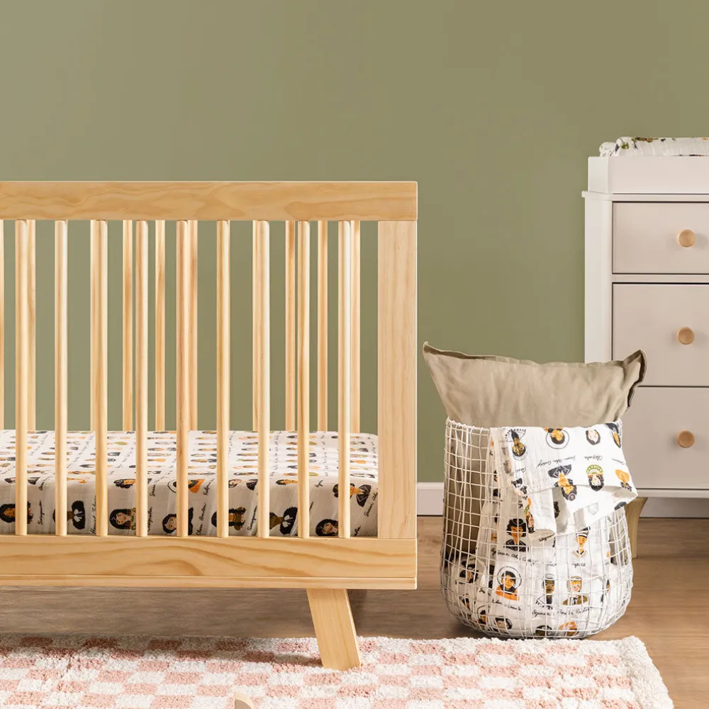 Crib Sheet In GOTS Certified Organic Muslin Cotton
