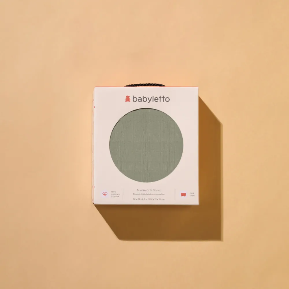 Crib Sheet In GOTS Certified Organic Muslin Cotton