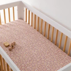 Crib Sheet In GOTS Certified Organic Muslin Cotton