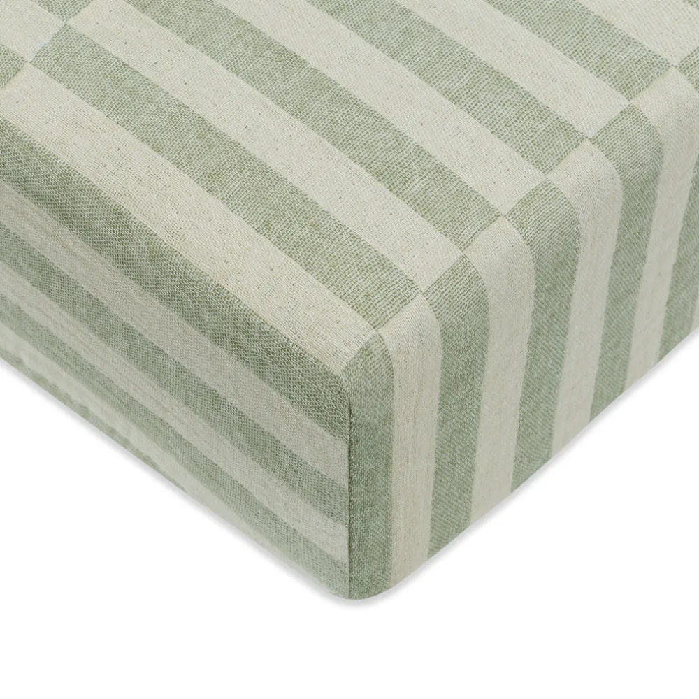 Crib Sheet In GOTS Certified Organic Muslin Cotton