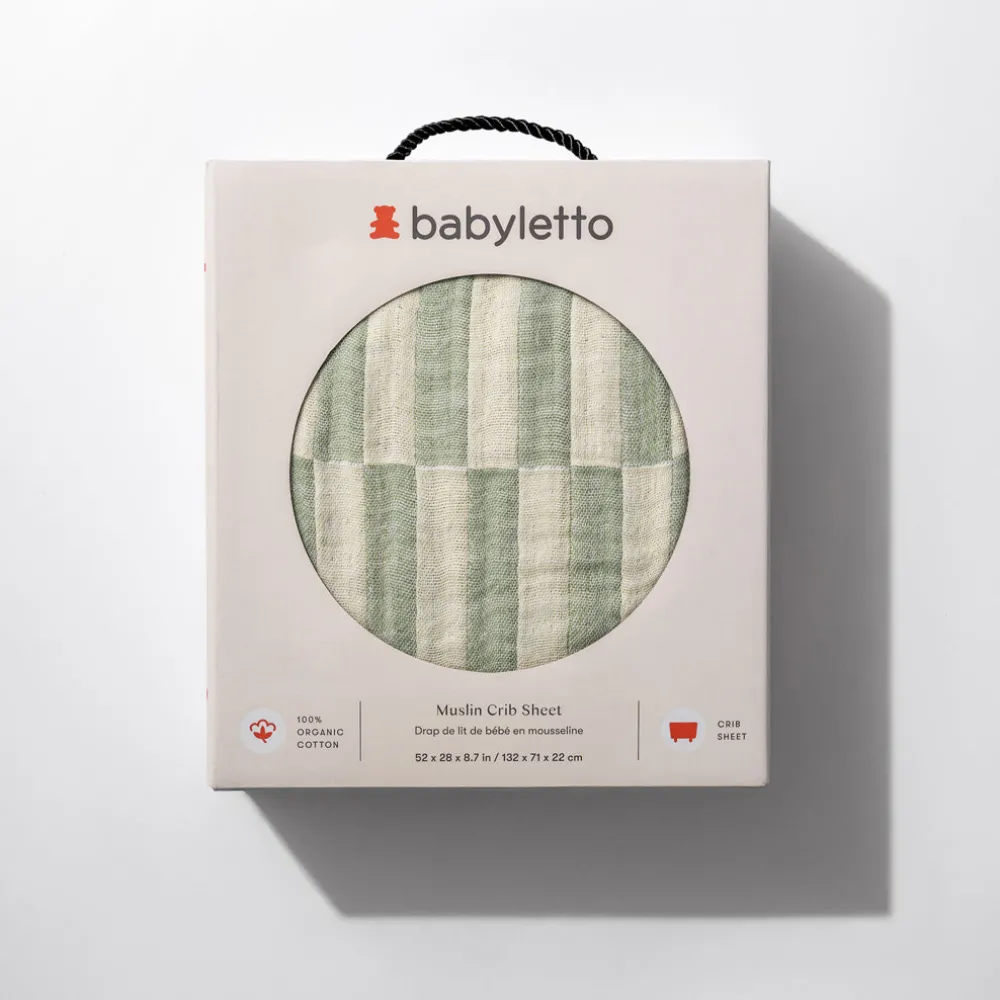 Crib Sheet In GOTS Certified Organic Muslin Cotton