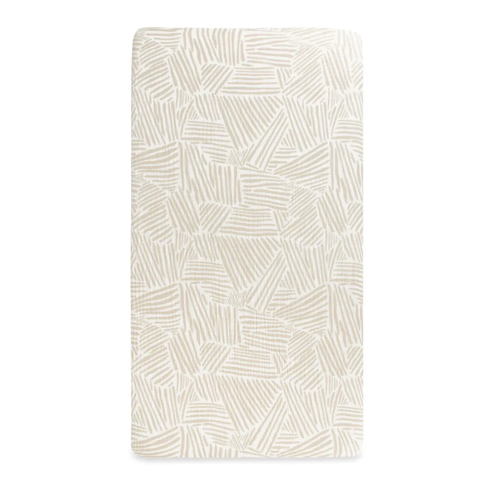 Crib Sheet In GOTS Certified Organic Muslin Cotton