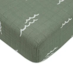 Crib Sheet In GOTS Certified Organic Muslin Cotton