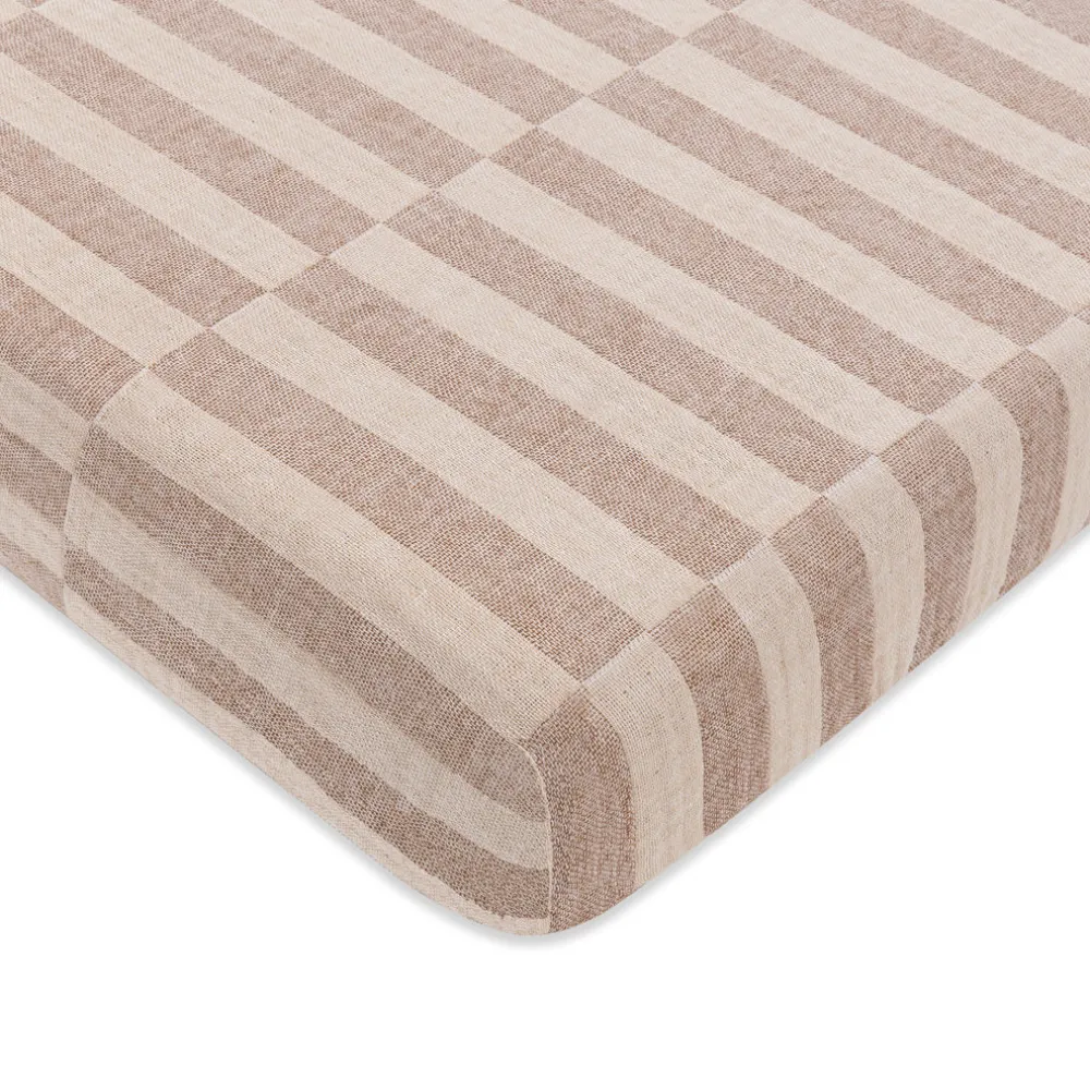Crib Sheet In GOTS Certified Organic Muslin Cotton