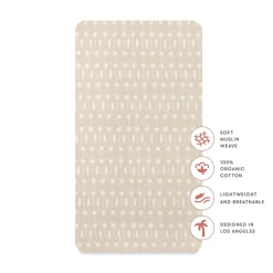 Crib Sheet In GOTS Certified Organic Muslin Cotton