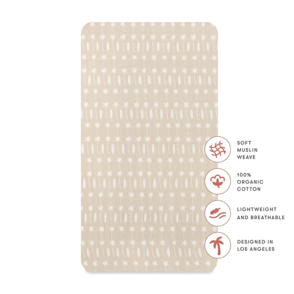 Crib Sheet In GOTS Certified Organic Muslin Cotton