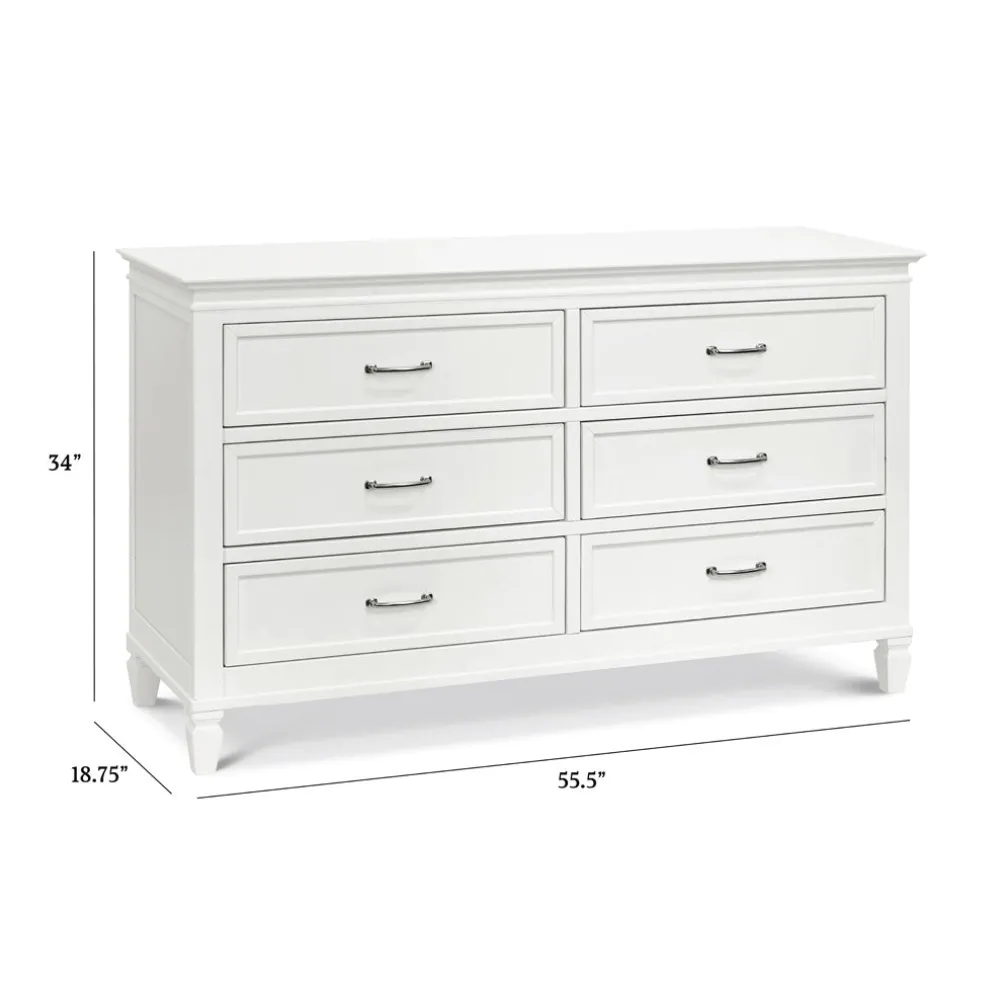 Darlington 6 Drawer Dresser In Warm White