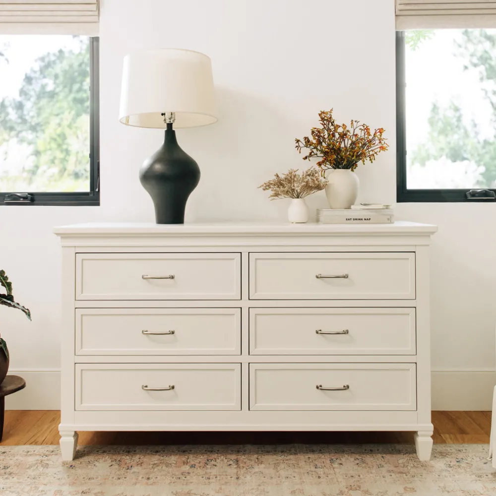 Darlington 6 Drawer Dresser In Warm White