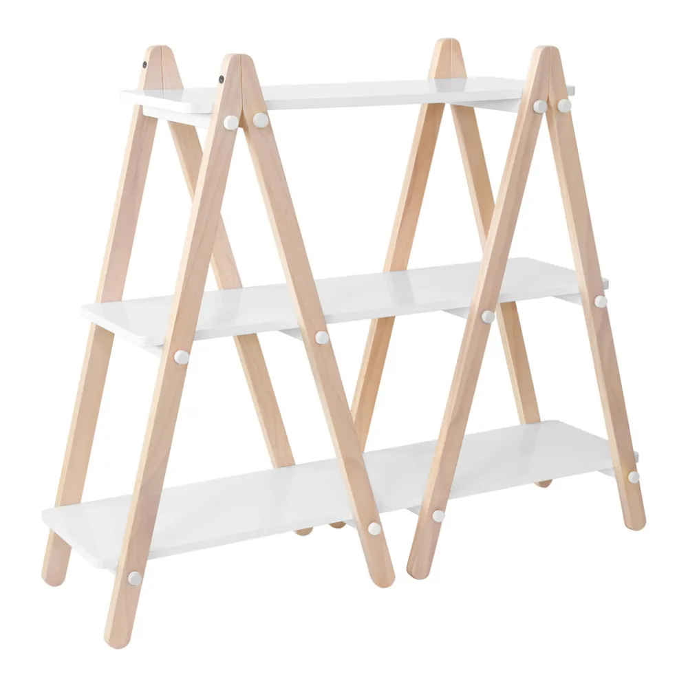 Dottie Bookcase in White & Washed Natural