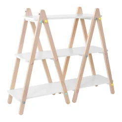 Dottie Bookcase in White & Washed Natural