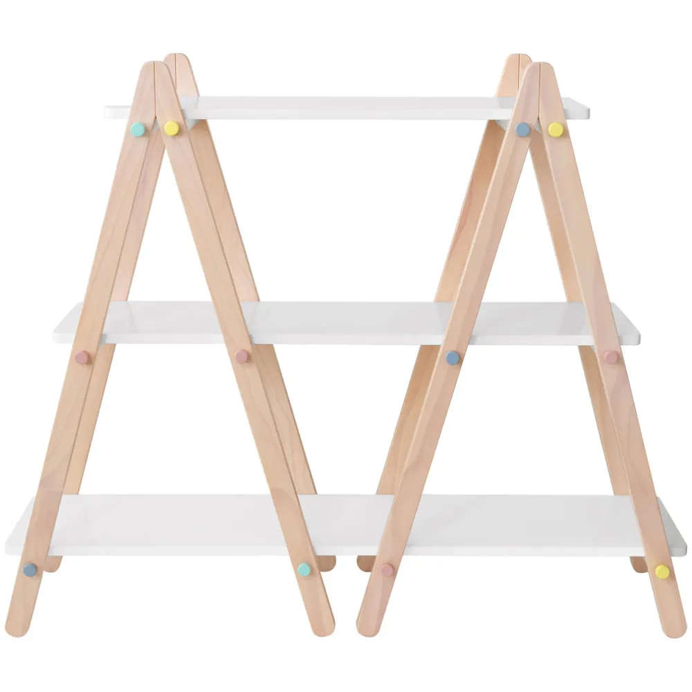 Dottie Bookcase in White & Washed Natural