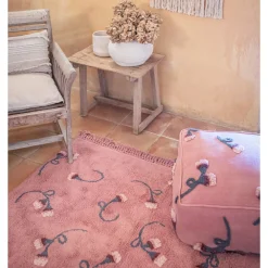 English Garden Ash Rose Pouffe