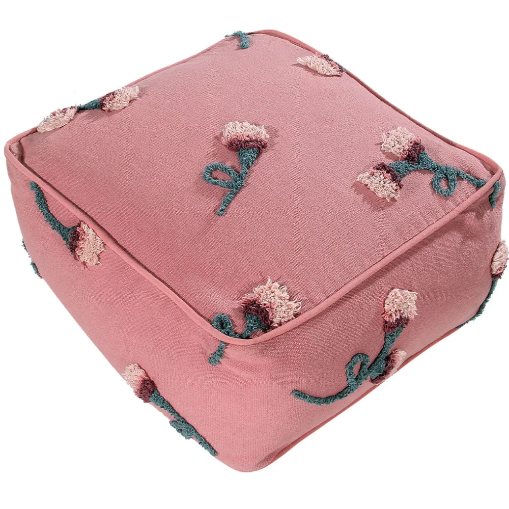 English Garden Ash Rose Pouffe