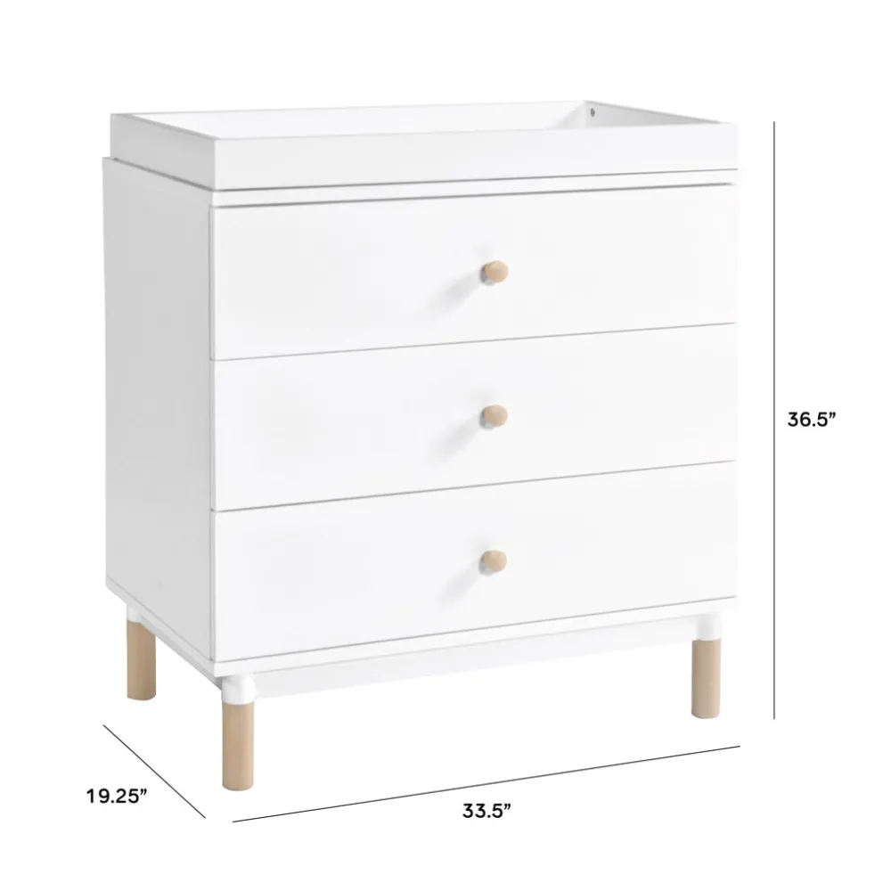 Gelato 3-Drawer Compact Changer Dresser with Removable Changing Tray (34")