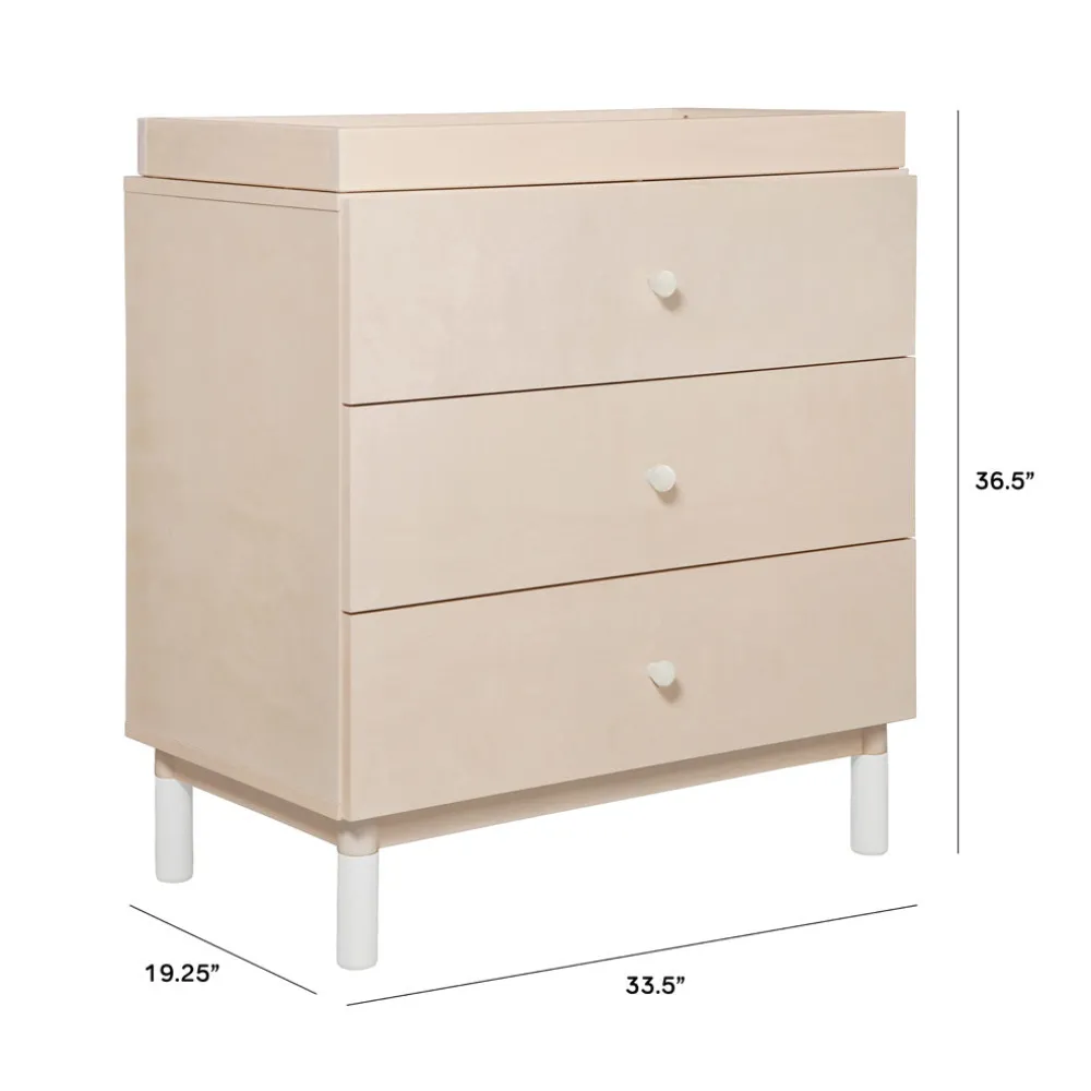 Gelato 3-Drawer Compact Changer Dresser with Removable Changing Tray (34")