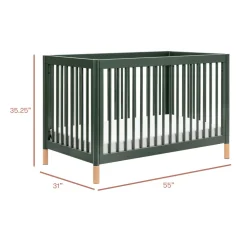 Gelato 4-in-1 Convertible Crib with Toddler Bed Conversion Kit