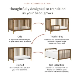Gelato 4-in-1 Convertible Crib with Toddler Bed Conversion Kit