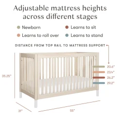 Gelato 4-in-1 Convertible Crib with Toddler Bed Conversion Kit