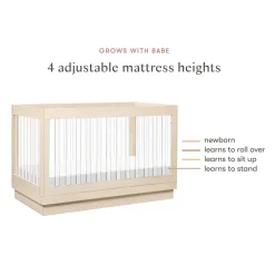 Harlow 3-in-1 Convertible Crib with Toddler Bed Conversion Kit