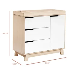 Hudson 3-Drawer Compact Changer Dresser with Removable Changing Tray (40")