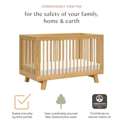Hudson 3-in-1 Convertible Crib + Toddler Rail